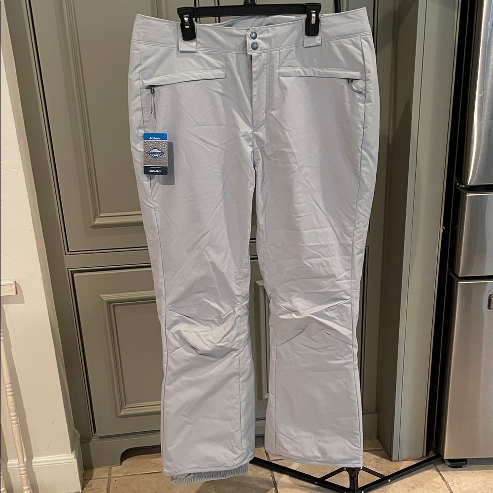 NEW Columbia Light Gray Women's Omni Tech Snow Pants XL